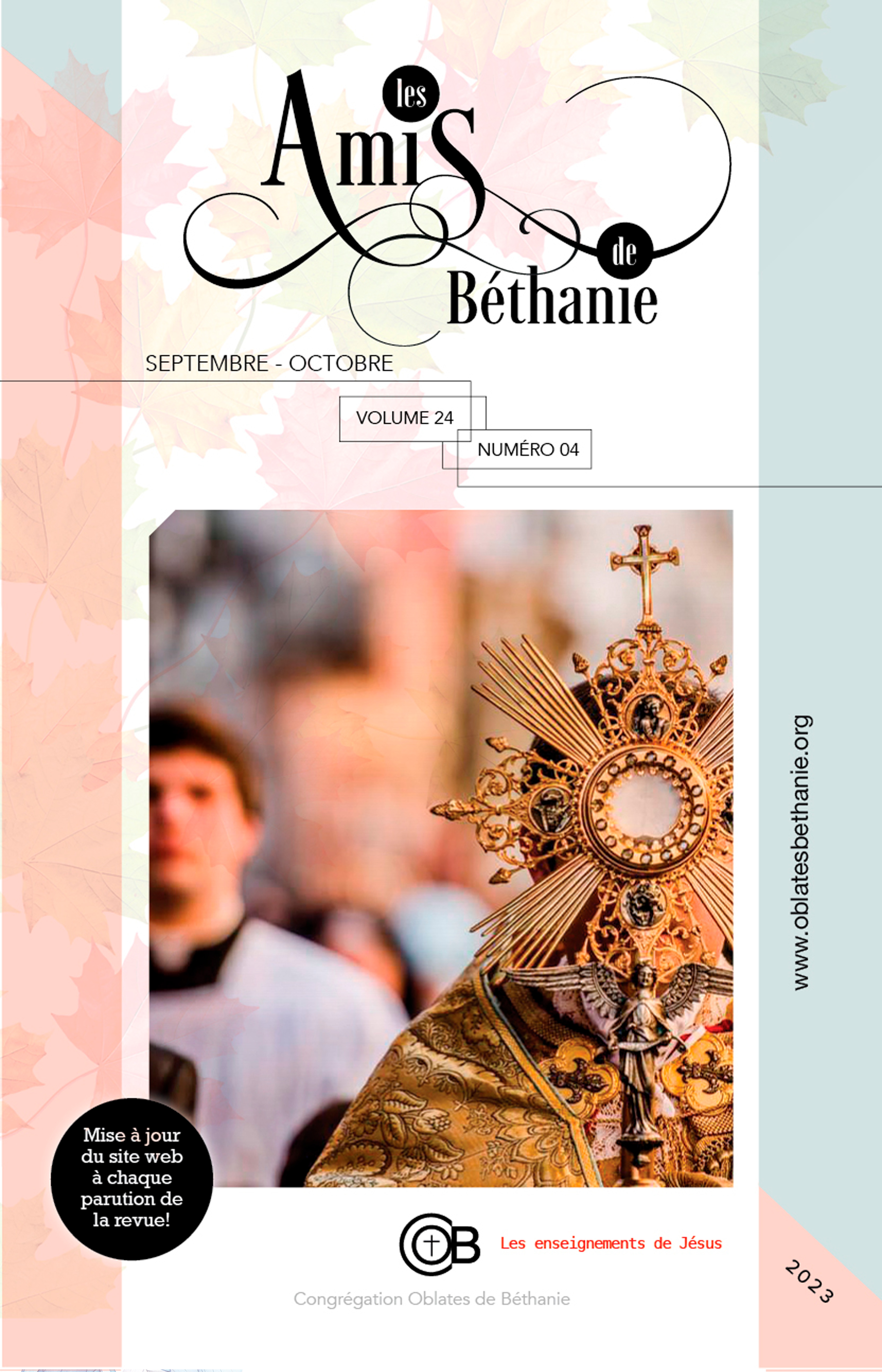 Couverture de la revue Les Amis de Béthanie, édition Septembre - Octobre 2023