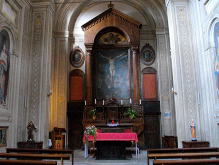 Vue de l’autel et du choeur de la chapelle des Capucins