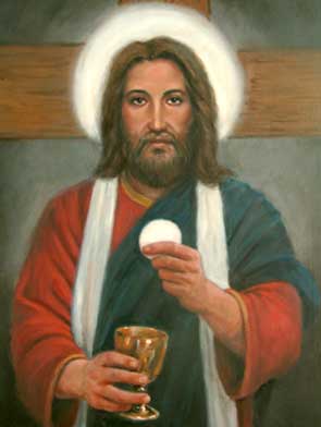 Peinture de Jésus-Prêtre et Victime